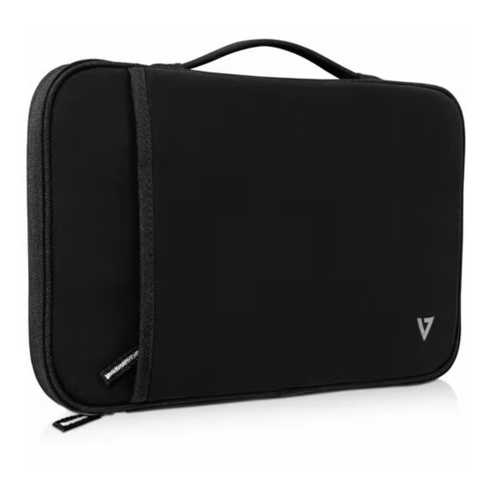 V7 Elite 12.2in Laptop Sleeve Bag with Strap & Handle – Black‎ Case Zippered